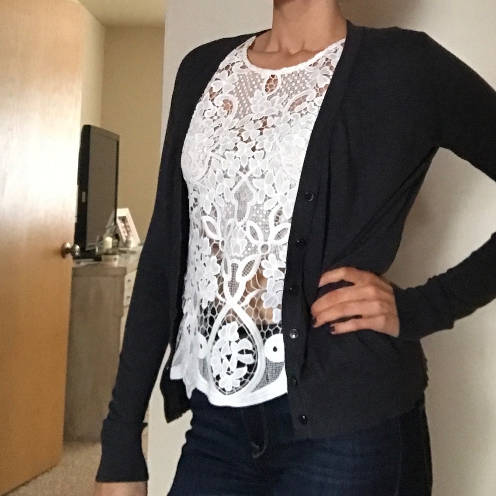 Grey cardigan